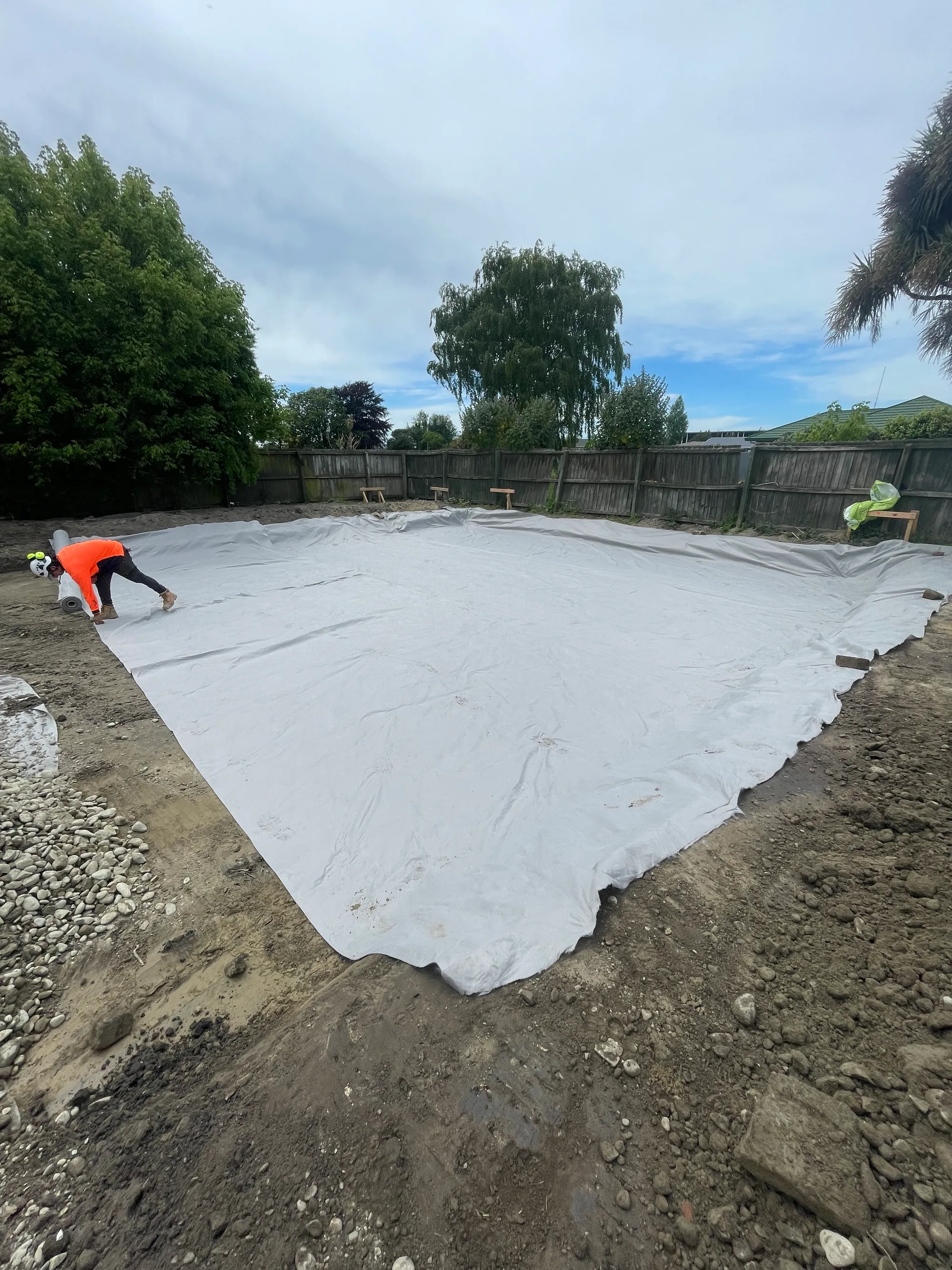 Bull Construction operator working on Canterbury residential site